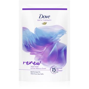 Dove Bath Therapy Renew soľ do kúpeľa Wild Violet & Pink Hibiscus 400 g