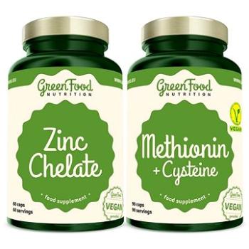 GreenFood Nutrition Methionin + Cysteine 90 cps. + Zinc Chelate 60 cps. (8594193928095)