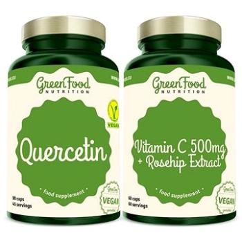 GreenFood Nutrition Quercetin 90 cps +Vitamín C 500 mg 60 cps. (8594193928132)