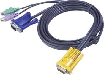 ATEN KVM prepojovací kábel [1x zástrčka SPHD 15 - 2x PS/2 zástrčka, VGA zásuvka] 3.00 m čierna