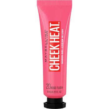 Maybelline Gélovo-krémová tvárenka Cheek Heat (Sheer Gel-Cream Blush) 8 ml 20 Rose Flash