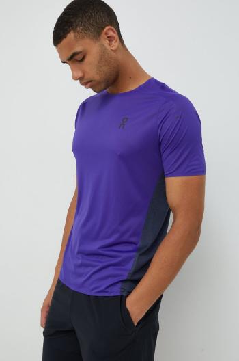 Bežecké tričko On-running Performance fialová farba, vzorovaný