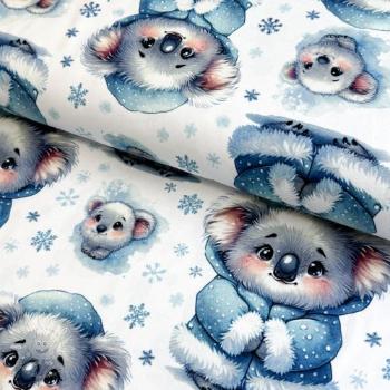 Úplet Snow animals design A digital print