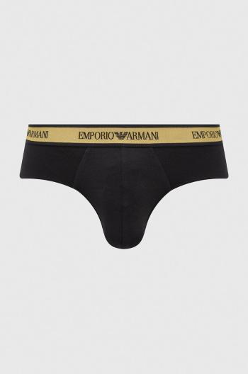 Slipy Emporio Armani Underwear (2-pak) pánske, čierna farba