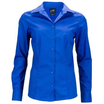 James & Nicholson Dámska košeľa s dlhým rukávom JN641 - Kráľovská modrá | M