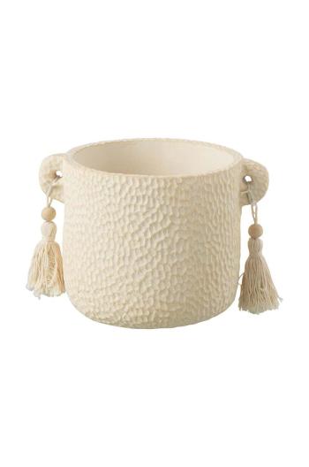 Kvetináč J-Line Tassel Ceramic Cream Small