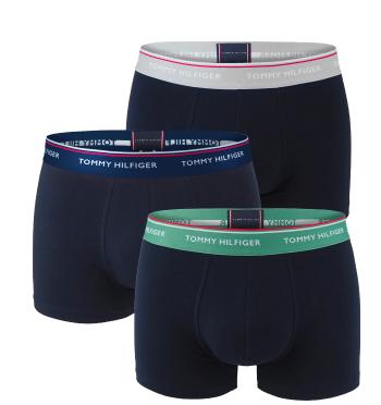 TOMMY HILFIGER - boxerky 3PACK premium essentials dark color with blue ink & green color waist - limitovaná edícia-M (77-88 cm)