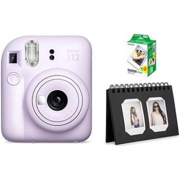 FujiFilm Instax Mini 12 Lilac Purple + mini film 20ks fotek + Instax desk album 40 Craft (FTINFTMI1213)