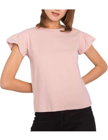 Svetlo ružové dámske tričko s volánmi vel. S/M