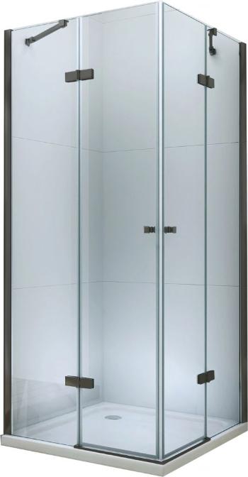MEXEN/S - Lima Duo sprchovací kút 80 x 70 cm, transparent, čierna 856-080-070-70-00-02