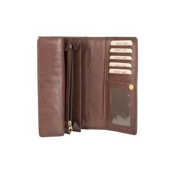 Lagen Dámska peňaženka kožená V62 Hnedá
