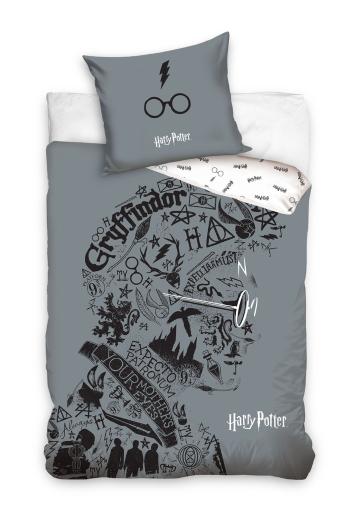 Carbotex Posteľné obliečky - Harry Potter sivé 140 x 200 cm