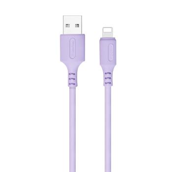 COLORWAY KABEL USB APPLE LIGHTNING (SOFT SILICONE) 2.4A 1M, PURPLE (CW-CBUL044-PU)