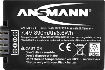Ansmann DMW-BMB9E akumulátor do kamery Náhrada za orig. akumulátor DMW-BMB9E 7.4 V 890 mAh