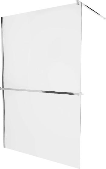 MEXEN/S - KIOTO Sprchová zástena WALK-IN s poličkou a držiakom uterákov 120 x 200 cm, transparent 8 mm, chróm 800-120-121-01-00