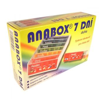 Dávkovač na lieky ANABOX 7 dní dúha
