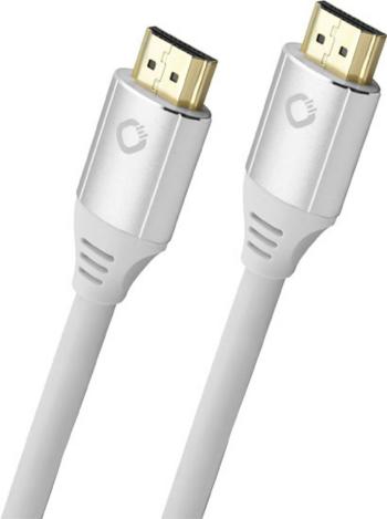 Oehlbach HDMI AV prepojovací kábel [1x HDMI zástrčka - 1x HDMI zástrčka] 0.75 m biela