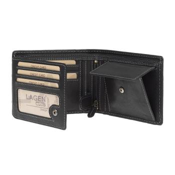 Lagen Pánska peňaženka kožená 511451 Čierna