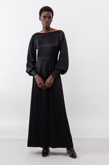 Šaty Ivy & Oak čierna farba, maxi, áčkový strih