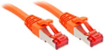 LINDY 47805 RJ45 sieťové káble, prepojovacie káble CAT 6 S/FTP 30.00 cm oranžová  1 ks