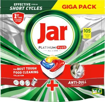 Jar Platinum Plus All-in-One, Kapsuly do umývačky riadu, Citrón 105 ks