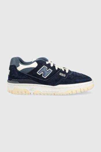 Tenisky New Balance BB550SLA tmavomodrá farba