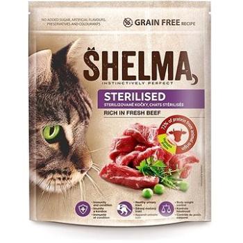 Shelma Sterile bezobilné granule s čerstvým hovädzím pre dospelé mačky 750 g (8595606405295)
