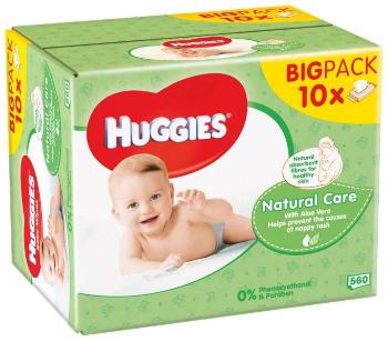 10x HUGGIES® Single Natural Care Obrúsky vlhčené 56 ks