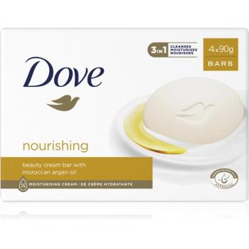 Dove Cream Oil tuhé mydlo s arganovým olejom 4x90 g