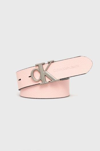 Obojstranný opasok Calvin Klein Jeans dámsky, ružová farba