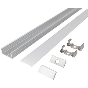 Solight hliníkový profil pre LED pásky 2, 18 × 9 mm, mliečny difuzér, 1 m (WM906)
