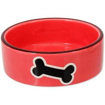 DOG FANTASY Miska keramická potlač kosť červená 12,5 × 4,5 cm 0,29 l (8595091798032)
