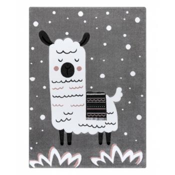 Detský koberec PETIT - Lama - sivý Llama rug - grey 80 x 150 cm