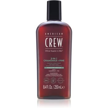 American Crew 3 in 1 Chamimile + Pine 3 v 1 šampón, kondicionér a sprchový gél pre mužov 250 ml