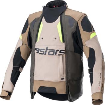 Alpinestars Halo Drystar Jacket Dark Khaki/Sand Yellow Fluo 3XL Textilná bunda