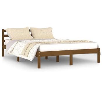 Rám postele masívna borovica 140 × 200 cm medovo hnedý, 810433