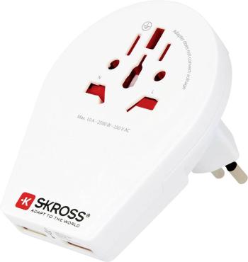 Skross 1500264 cestovný adaptér  World to CH+IT+BRA USB