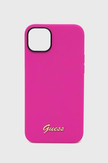 Puzdro na mobil Guess Iphone 14 Plus 6,7" ružová farba