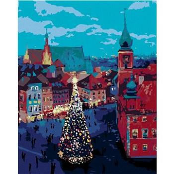 Maľovanie podľa čísel – Vianočný stromček pred zámkom vo Varšave (HRAbz33168nad)