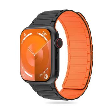 Tech-Protect Iconband Magnetic remienok na Apple Watch 42/44/45/49mm, black/orange