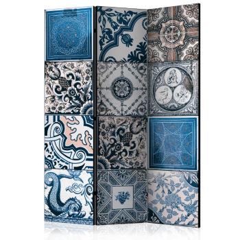 Paraván Blue Arabesque Dekorhome 135x172 cm (3-dielny)