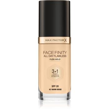 Max Factor Facefinity All Day Flawless dlhotrvajúci make-up SPF 20 odtieň 62 Warm Beige 30 ml
