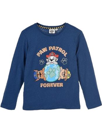 Paw patrol tmavomodré chlapčenské tričko s dlhým rukávom vel. 116