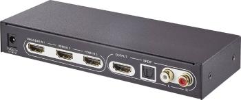 SpeaKa Professional  3 porty Prepínač HDMI možnosť 3D prehrávania, s diaľkovým ovládaním, ARC (Audio Return Channel) 384