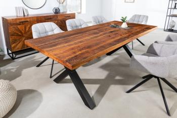 LuxD Dizajnový jedálenský stôl Yadira 200 cm hnedé mango - Posledný kus