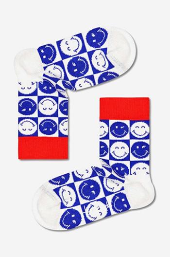 Detské ponožky Happy Socks Squared SmileyWorld biela farba, KSMY01-6300