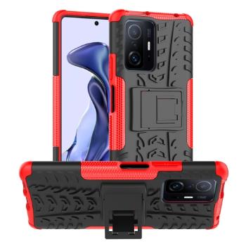 STAND Extra odolný obal Xiaomi 11T / 11T Pro červený