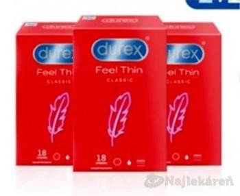 DUREX Feel Thin Classic kondóm (2+1) 3x18ks