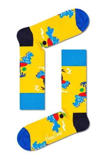 Ponožky Happy Socks pánske, žltá farba