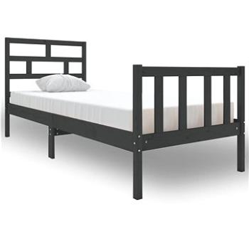 Rám postele sivý masívna borovica 75 × 190 cm Small Single, 3101310